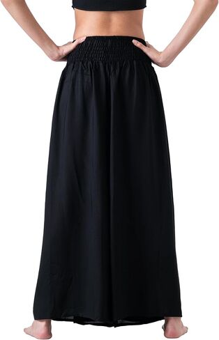 B بانكوك السراويل بوهو بالازو السراويل للنساء البوهيمي الهبي الملابس اليوغا واسعة الساق الحريم السراويل in Kuwait