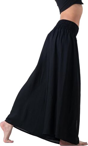 B بانكوك السراويل بوهو بالازو السراويل للنساء البوهيمي الهبي الملابس اليوغا واسعة الساق الحريم السراويل in Kuwait