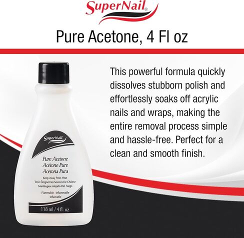 Super Nail Pure Acetone, AS SHOWN 16 Fl Oz in Kuwait
