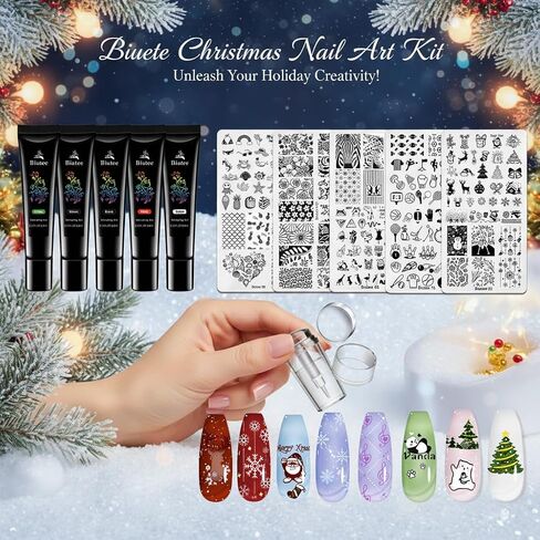 Biutee Nail Stamping Plates set 8 pcs Nail stamping polish gel 10pcs Templates with stamper Nail Art Plates set animal flower design in Saudi Arabia