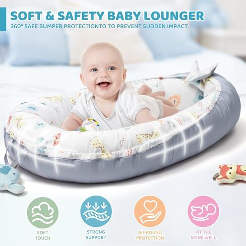 Pink Baby Play Mat, 7-in-1 Tummy Time Activity Gym Mat for Sensory and Motor Development, Washable Baby Lounger, Portable Newborn Nest for Home & Travel, Babies Gift for Infant 0-3-6-9-12-18 Months in Saudi Arabia