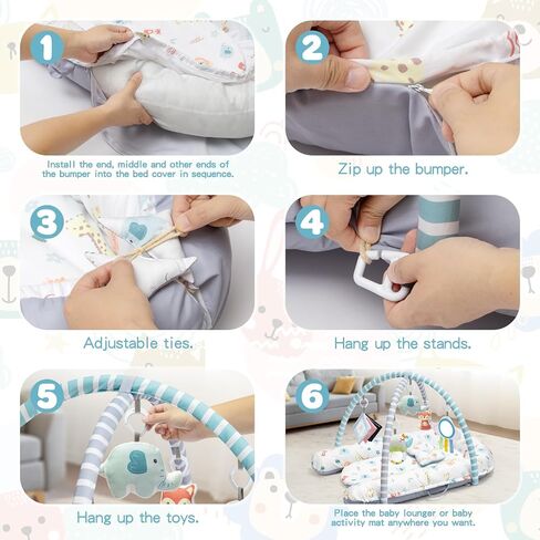 Pink Baby Play Mat, 7-in-1 Tummy Time Activity Gym Mat for Sensory and Motor Development, Washable Baby Lounger, Portable Newborn Nest for Home & Travel, Babies Gift for Infant 0-3-6-9-12-18 Months in Saudi Arabia
