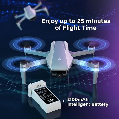 Contixo F23 GPS Drone With Camera, 46 Min Flight Time, 4.5" Screen Remote, Follow Me, Waypoints, 5GHz FPV Transmission, Return to Home, Hand Gestures, Orbit Mode Foldable Drones For Teens & Adults in Kuwait