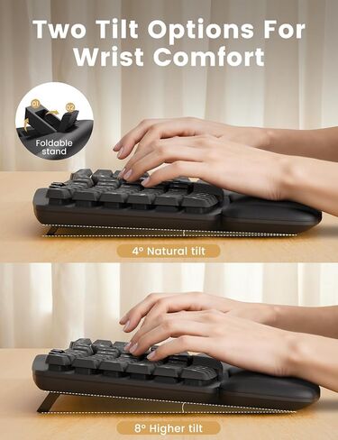 White Quiet Wireless Keyboard and Mouse Combo, 2.4G Ergonomic Wave Key Board with Cushioned Plam Rest, Full-Size Soft Typing Keyboards, 3 DPI Adjustable Silent Mouse for Computer/Laptop/Windows/Mac in Kuwait