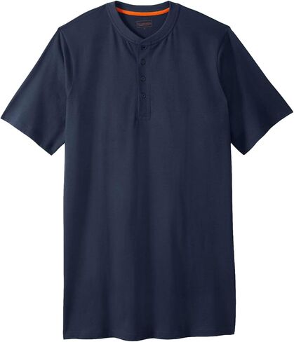 Boulder Creek من قبل Kingsize Men للرجال الكبير والثقيل ذو الوزن الثقيل طويل الأكمام قميص Henley Henley in Kuwait