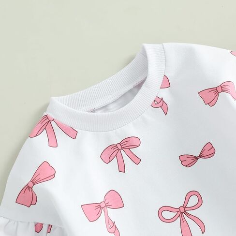 MERSARIPHY Toddler Baby Girl Outfits Cute 3D Flower Long Sleeve Sweatshirt Tops Pants Set 2Pcs Floral Fall Winter Clothes in Saudi Arabia