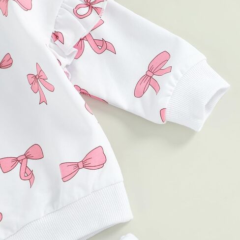 MERSARIPHY Toddler Baby Girl Outfits Cute 3D Flower Long Sleeve Sweatshirt Tops Pants Set 2Pcs Floral Fall Winter Clothes in Saudi Arabia