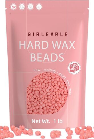 Hard Wax Beads, 1lb Wax Beans for Hair Removal Sensitive Skin with Rose Formula, Perfect for Full Body, Facial, Brazilian Bikini, and Legs at Home Wax Refill for Women Men (pink) in Saudi Arabia