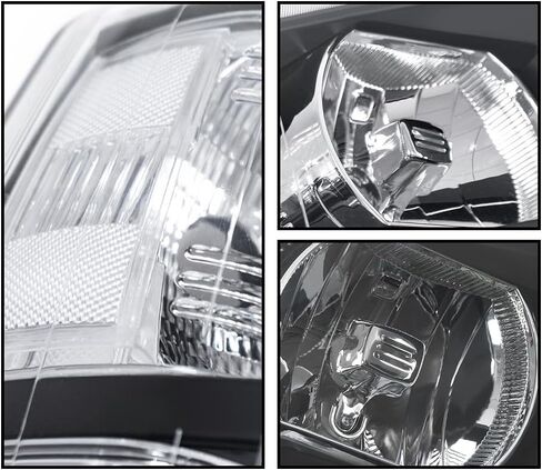 LED DRL الأمامي المصابيح الأمامية مصابيح أمامية متوافقة مع Chevy Silverado 1500 2007-2013/2500 3500 & HD Models 2007-2014 ((LED Type Smoky Lens Black Housing Reflector) 22853027 ، 22853028 ، Pair. in Saudi Arabia