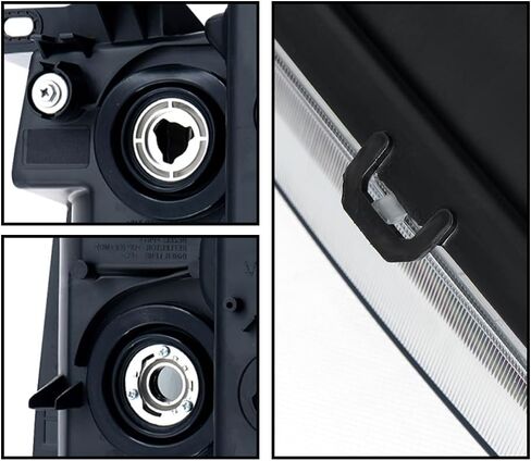 LED DRL الأمامي المصابيح الأمامية مصابيح أمامية متوافقة مع Chevy Silverado 1500 2007-2013/2500 3500 & HD Models 2007-2014 ((LED Type Smoky Lens Black Housing Reflector) 22853027 ، 22853028 ، Pair. in Saudi Arabia