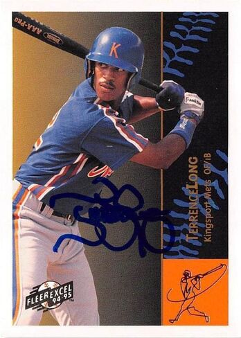 بطاقة بيسبول موقعة من تيرينس لونج (Kingsport Mets) 1994 Fleer Excel Rookie #232 - بطاقات البيسبول الموقعة in Saudi Arabia