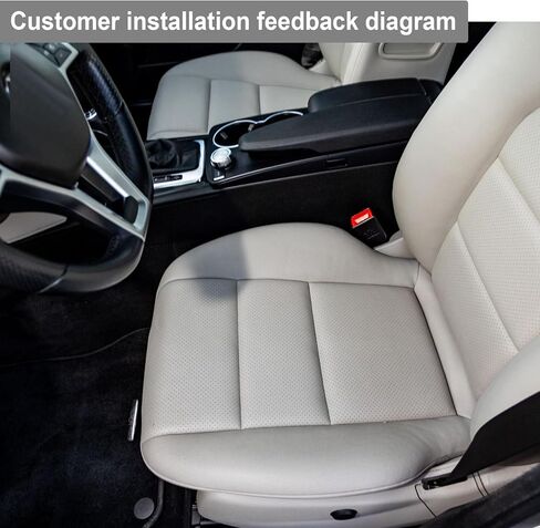 GXARTS DRIVER Side Side Protection غطاء مقعد جلدي مثقب رمادي متوافق مع Mercedes Benz C250 C300 in Saudi Arabia