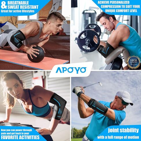 APOYO Tennis Elbow Brace for Women & Men, Workout and Everyday Use (Large) in Kuwait