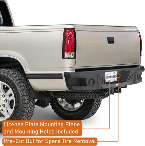 Hooke Road Front Bumper for 1988-1998 Chevy Silverado C/K & GMC Sierra 1500 2500 3500, Off-Road Rock Crawler w/Winch Plate, D-ring Mounts & Bull Bar in Saudi Arabia