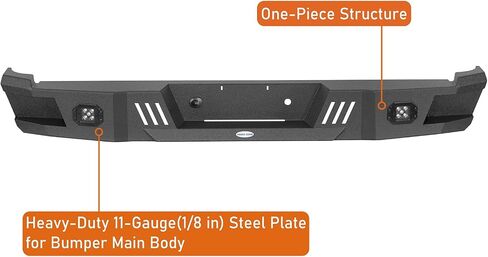 Hooke Road Front Bumper for 1988-1998 Chevy Silverado C/K & GMC Sierra 1500 2500 3500, Off-Road Rock Crawler w/Winch Plate, D-ring Mounts & Bull Bar in Saudi Arabia