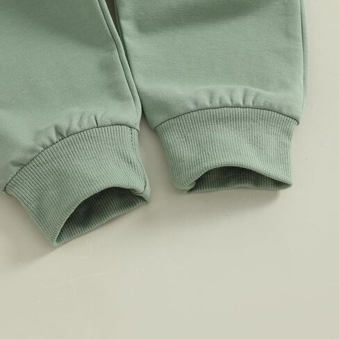 Nyapruwe Infant Baby Boy Fall Outfit Funny Print Long Sleeve Sweatshirt Joggers Pants Set Toddler Warm Winter Clothes in Kuwait