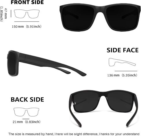 WISTON XL Z87 Sunglasses for Big Wide Heads Men Women, TR90 Ultralight UV400 Safety Glasses for Driving Outdoor W8701 in Saudi Arabia