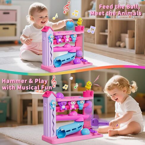 Hammer Montessori Toddler Toys, Interactive Musical Toy for 1-2 Year Old Boys & Girls,STEM Educational Toy with English & Spanish, for Ages 6-9,9-12,12-18,18-24+ Months in Kuwait