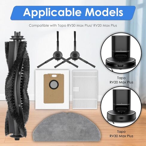 (9 Pack) RV30 Max Plus Replacement Dust Bags Compatible with Tapo RV20 Max Plus Robot Vacuum, Vacuum Bags, Accessories Kit, Upright Bags, Canister Bags, Replacement Dust Bag in Kuwait