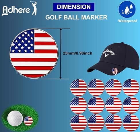 Adhere Golf Ball Markers Unique Designs Logo Enamel A Premium Golf Accessories Assorted Pack of 12 in Saudi Arabia