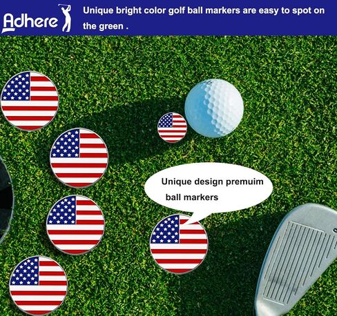 Adhere Golf Ball Markers Unique Designs Logo Enamel A Premium Golf Accessories Assorted Pack of 12 in Saudi Arabia