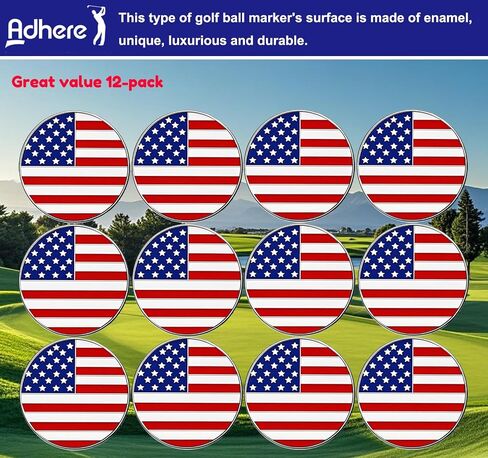 Adhere Golf Ball Markers Unique Designs Logo Enamel A Premium Golf Accessories Assorted Pack of 12 in Saudi Arabia
