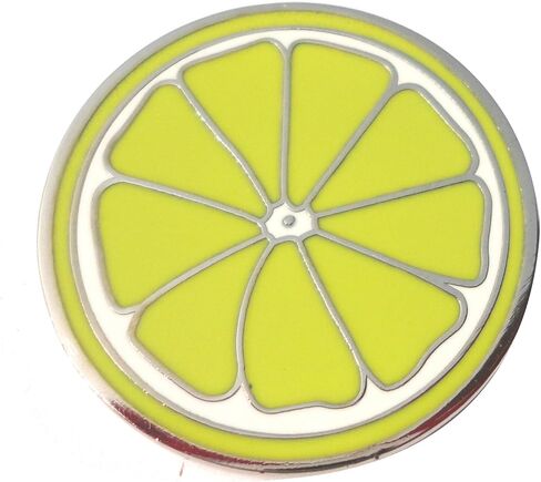 Lemon Slice Golf Ball Marker- Premium Golf Ball Marker for Putting Green | Unique Golf Ball Marker for Men & Women – Ballmarker Golf Gift for Alignment & Style, 1" Wide in Saudi Arabia