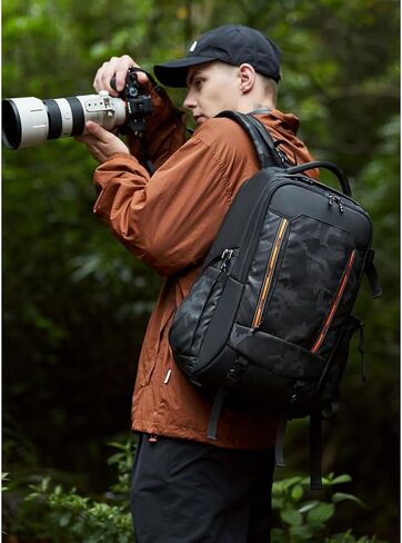 Camera backpack photographer, waterproof large DSLR camera backpacks for photographers large with 16-Inch Laptop Compartment, black backpack Fits drone in Kuwait