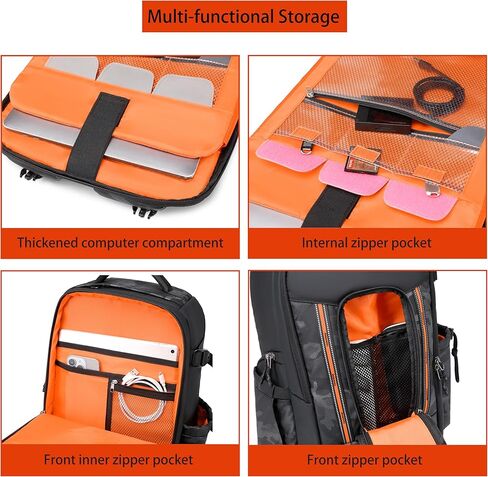 Camera backpack photographer, waterproof large DSLR camera backpacks for photographers large with 16-Inch Laptop Compartment, black backpack Fits drone in Kuwait