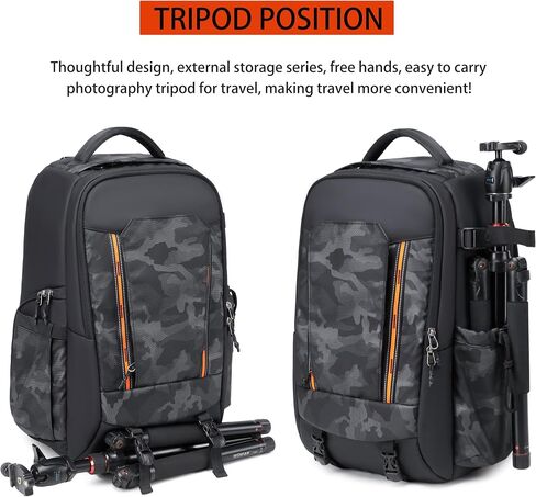 Camera backpack photographer, waterproof large DSLR camera backpacks for photographers large with 16-Inch Laptop Compartment, black backpack Fits drone in Kuwait