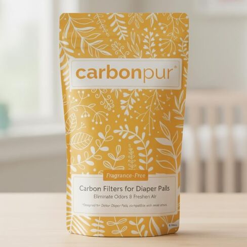 Activated Carbon Diaper Pail Deodorizer, Odor Absorbant Filter, Compatible with Dekor Classic and Plus, Made in USA (6, Dekor Classic+Plus) in Saudi Arabia
