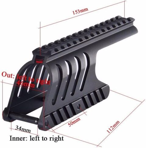 Remington 870 Mount 3-9×40 GOTICAL Scope | Saddle Mount, Rings and a GOTICAL Compact 3-9×40 Scope for Your Remington 870 Shotgun in 12GA or 20 GA, Fully Coated Lenses for Superior Clarity, Fogproof in Kuwait