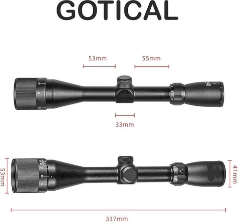 Remington 870 Mount 3-9×40 GOTICAL Scope | Saddle Mount, Rings and a GOTICAL Compact 3-9×40 Scope for Your Remington 870 Shotgun in 12GA or 20 GA, Fully Coated Lenses for Superior Clarity, Fogproof in Kuwait