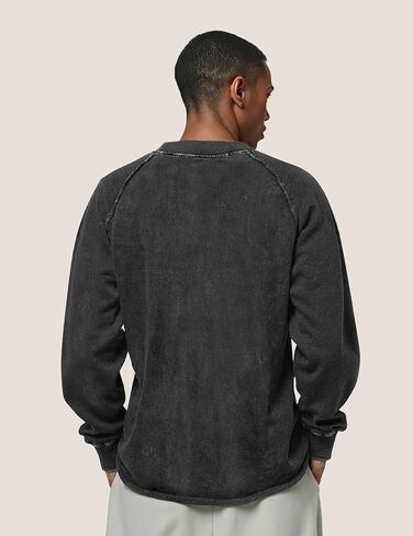 Aelfric Eden Acid Wash Sweatshirt Crewneck Oversized Sweatshirts Vintage Casual Solid Long Sleeve Pullover Tops in Saudi Arabia