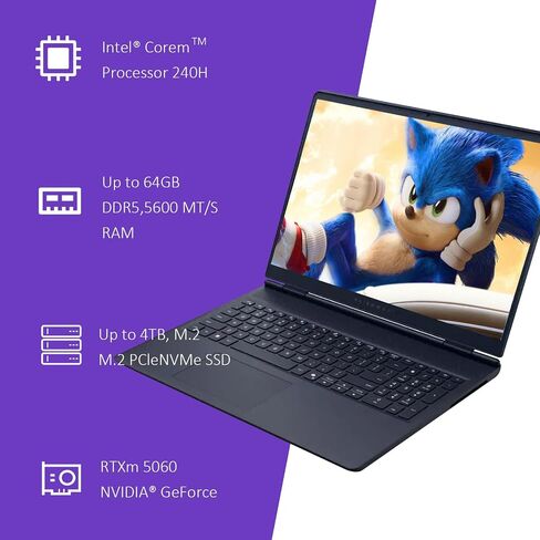 Dell Alienware 16 Aurora AC16250, 16" WQXGA 120Hz Gaming Laptops Computer, NVIDIA GeForce RTX 5060/Intel Core 7-240H/64GB DDR5 RAM/2TB SSD/Wi-Fi 7/Backlit KB/Lifetime MS/Win 11 Pro w/Copilot in Saudi Arabia