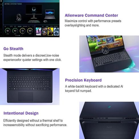 Dell Alienware 16 Aurora AC16250, 16" WQXGA 120Hz Gaming Laptops Computer, NVIDIA GeForce RTX 5060/Intel Core 7-240H/64GB DDR5 RAM/2TB SSD/Wi-Fi 7/Backlit KB/Lifetime MS/Win 11 Pro w/Copilot in Saudi Arabia