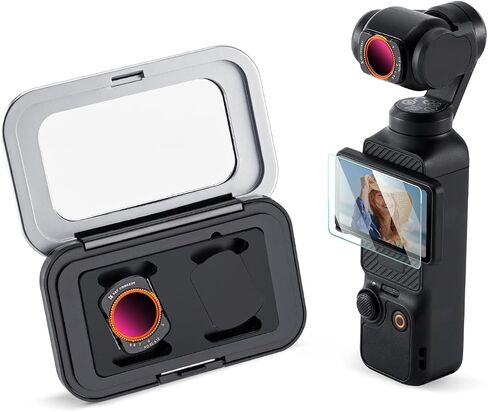 K&F Concept K-Series CPL ND Filter Kit Compatible with DJI OSMO Pocket 3 Creator Combo Accessories, CPL ND16 ND64 ND256 Magnetic Action Camera Neutral Density Polarising Filters HD Optical Glass in Saudi Arabia