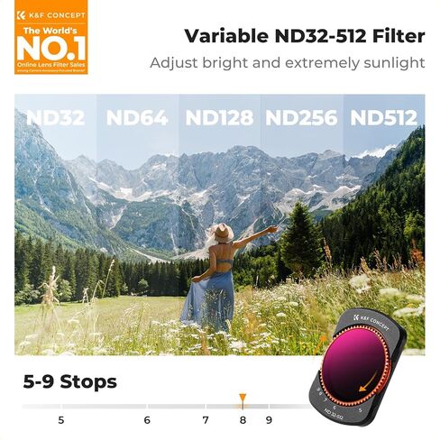 K&F Concept K-Series CPL ND Filter Kit Compatible with DJI OSMO Pocket 3 Creator Combo Accessories, CPL ND16 ND64 ND256 Magnetic Action Camera Neutral Density Polarising Filters HD Optical Glass in Saudi Arabia