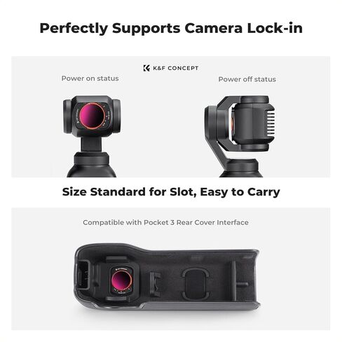 K&F Concept K-Series CPL ND Filter Kit Compatible with DJI OSMO Pocket 3 Creator Combo Accessories, CPL ND16 ND64 ND256 Magnetic Action Camera Neutral Density Polarising Filters HD Optical Glass in Saudi Arabia