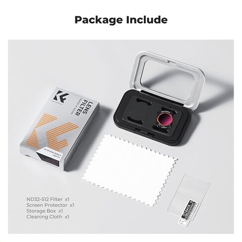 K&F Concept K-Series CPL ND Filter Kit Compatible with DJI OSMO Pocket 3 Creator Combo Accessories, CPL ND16 ND64 ND256 Magnetic Action Camera Neutral Density Polarising Filters HD Optical Glass in Saudi Arabia