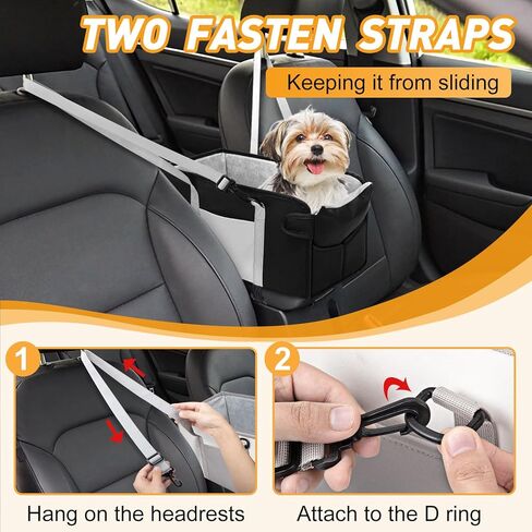 مقعد سيارة للكلاب للكلاب الصغيرة ، ومقعد سيارة للكلاب المركزية المحمولة مع وسادة قابلة للغسل ، وأشرطة قابلة للتعديل ، مقعد سلامة مقعد السيارة ، ومقعد التخزين للحيوانات الأليفة للسيارة الأسود in Kuwait