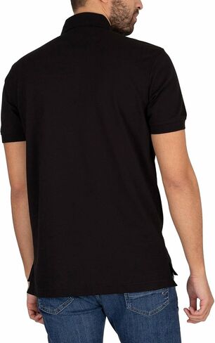 Tommy Hilfiger Mens Slim Fit Tip Pique Cotton Three Button Button Polo Shirt ، (متوسط ، نيلي باهت) in Kuwait