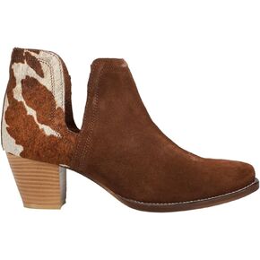 ROPER Womens Rowdy Embroidery Pointed Toe Casual Boots Ankle Mid Heel 2-3" - Brown in Saudi Arabia