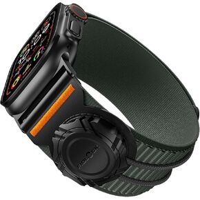 متوافق مع Apple Watch Ultra Band للرجال ، حزامًا واسعًا ناعمًا مع Fidlock Magnetic Winch Buckle لـ IWatch 49mm (Ultra2) ، 46 مم (سلسلة 10) ، 45 ملم (9/8/7) ، 44 ملم (SE2/SE/6/5) ، 42 مم (3/2/1) in Kuwait