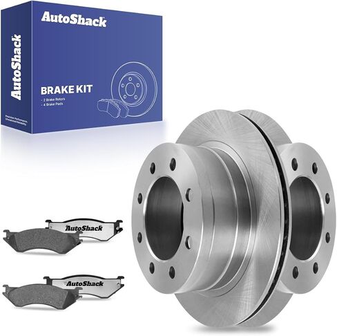 Autoshack Brake Kit Prake Braking for 2003-2008 Dodge RAM 2500 RAM 3500 2006-2008 RAM 1500 3.7L 4.7L 5.7L 5.9L 6.7L V8 RWD DISC BRAKE ROTORS مع لوحة فرامل سيراميك 13.9 "(352.0 مم) CBO63013702ACRT in Saudi Arabia