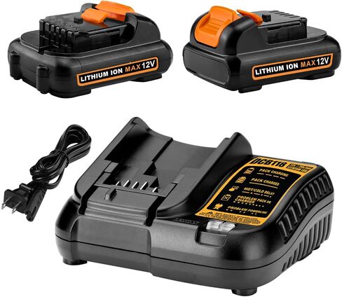 DCB120 2Packs 4.0AH استبدال DEWALT 12V MAX PACK PACK DCB121 DCB123 DCB122 DCB124 DCB125 DCB127 متوافق مع بطارية 12V DEWALT in Kuwait