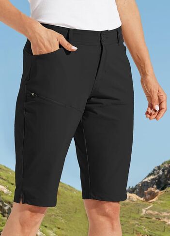 Women's Golf Hiking Long Shorts Knee Length Water Resistant Casual Summer 13" in Saudi Arabia