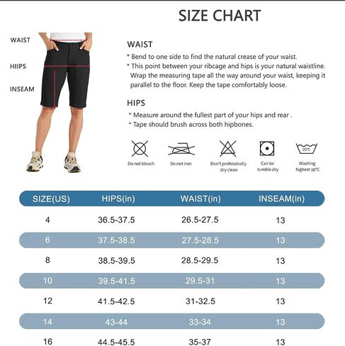 Women's Golf Hiking Long Shorts Knee Length Water Resistant Casual Summer 13" in Saudi Arabia