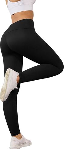 2 Pack Leggings for Women, Buttery Soft High Waisted Tummy Control No See Through Yoga Pants Workout Running Leggings in Saudi Arabia