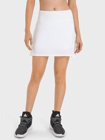 Women's Pleated Athletic Skirt 15" - Tennis Skirts with Built-in Biker Shorts Active Golf Skort in Saudi Arabia